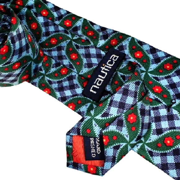 Nautica Dutch Pinwheel Spring Floral Neck Tie - Picture 2 of 5